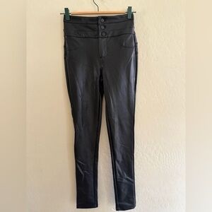 BBG LOS ANGELES Charcoal Leather Pants